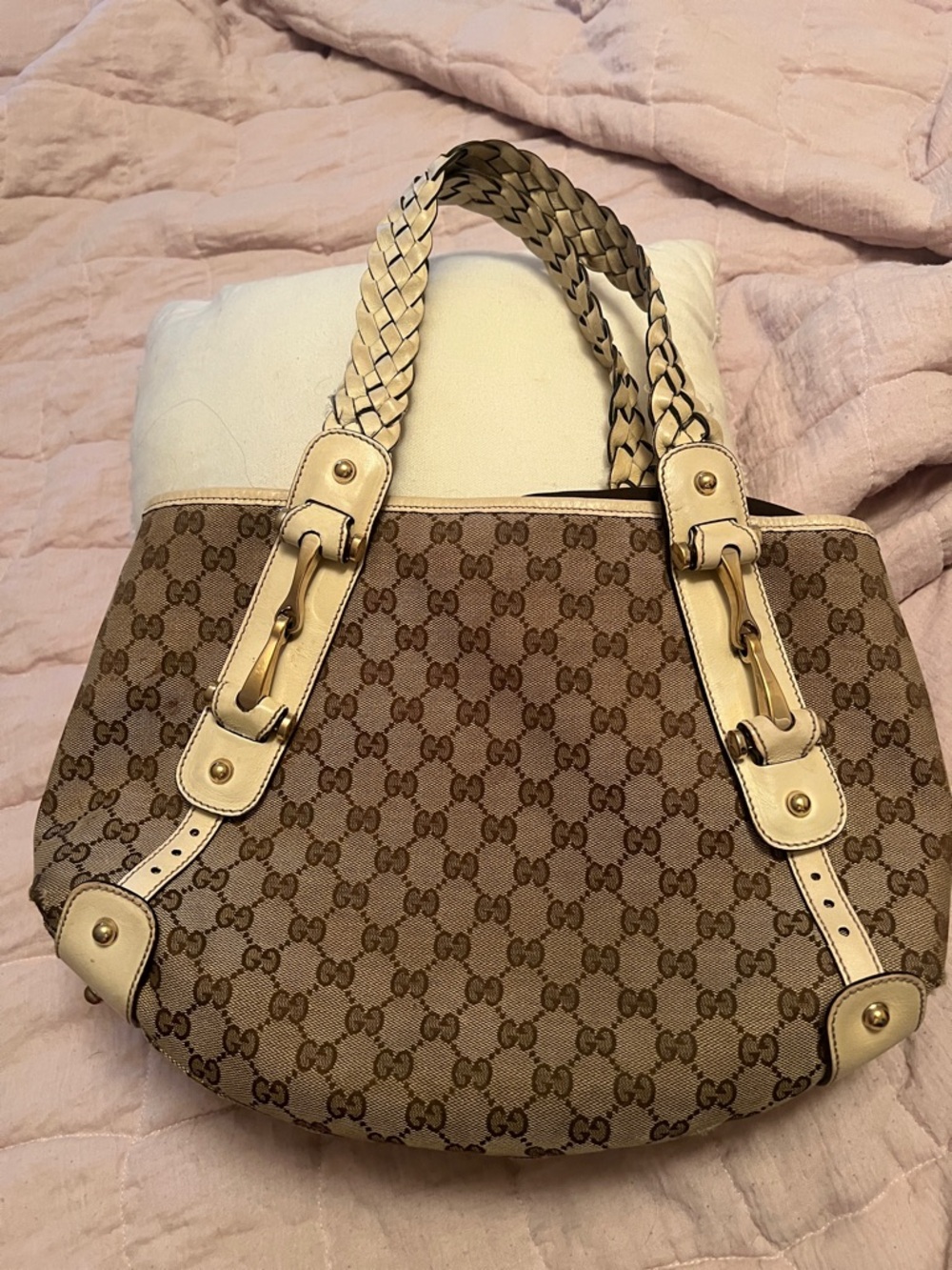 Gucci Brown and tan GG canvas Gucci GG Pelham Tote - Picture 8 of 10